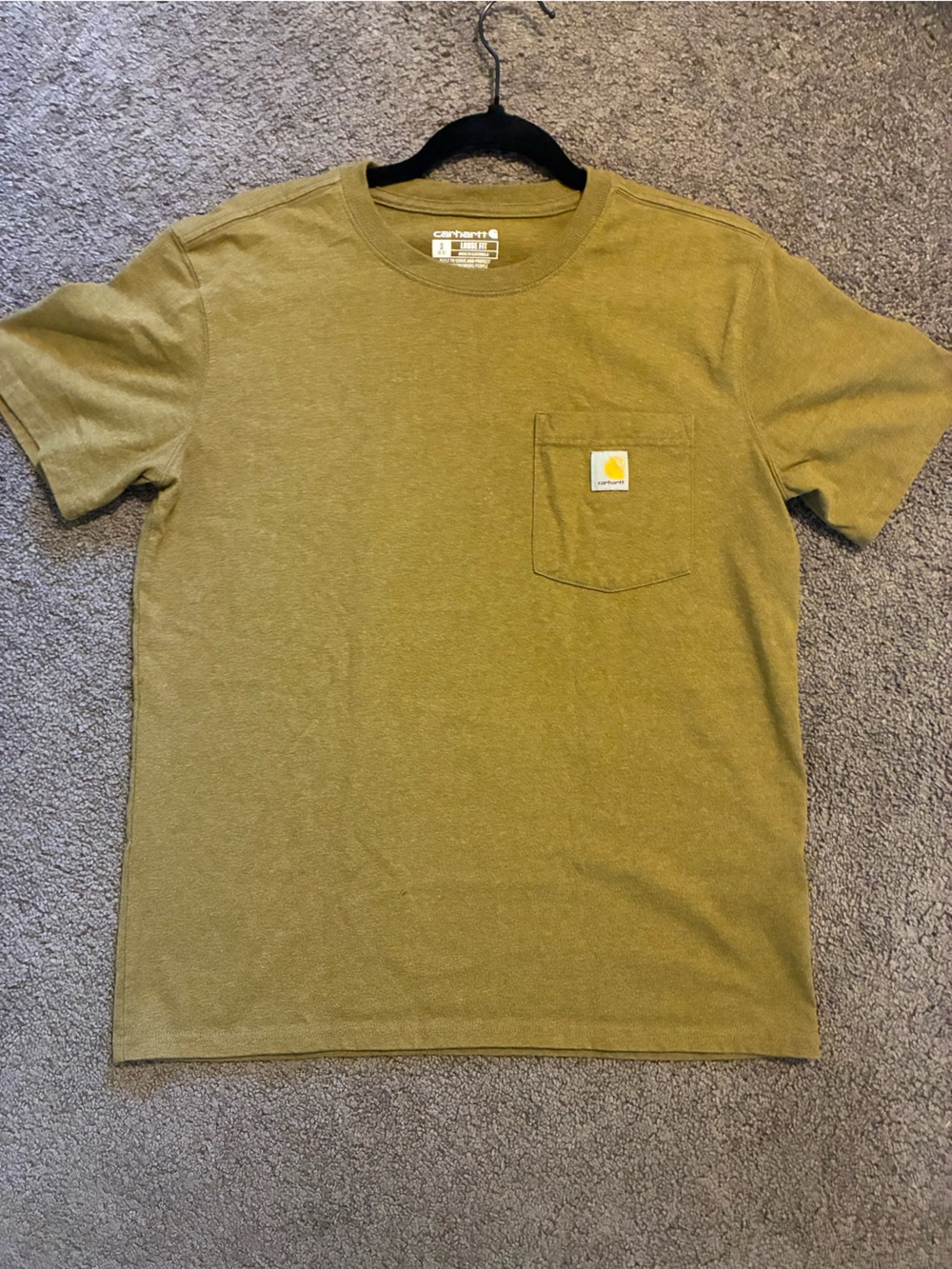 Carhartt Olive Crewneck Pocket T‑Shirt